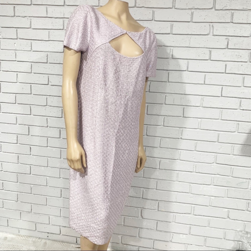 St. John Hansh Sequin-Knit Cocktail Dress - Picture 9 of 11